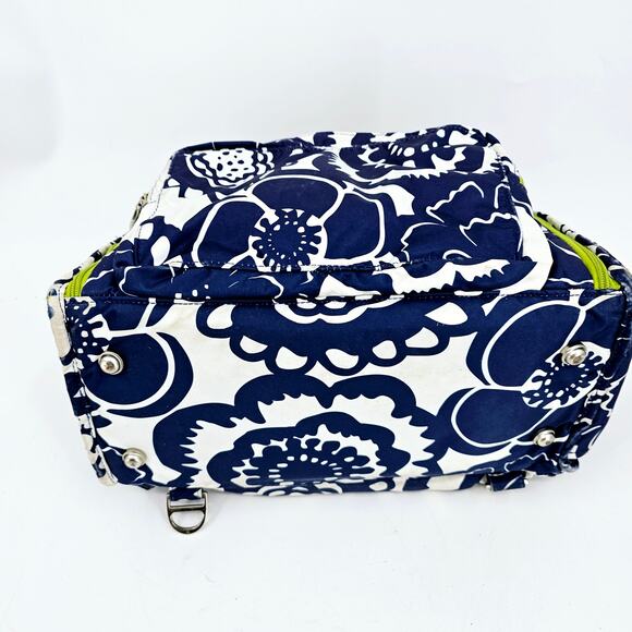 JuJuBe BFF Floral Diaper Bag & Pad Cobalt Blossoms Blue White Rare Discontinued - Picture 6 of 14